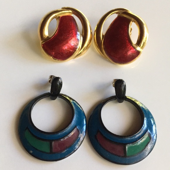 80s Style Vintage Earring Bundle - Picture 8 of 8